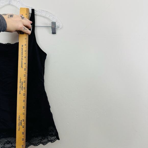 Flexees By Maidenform Black Lace Trim Shaping Camisole Women’s Size S - Picture 3 of 6